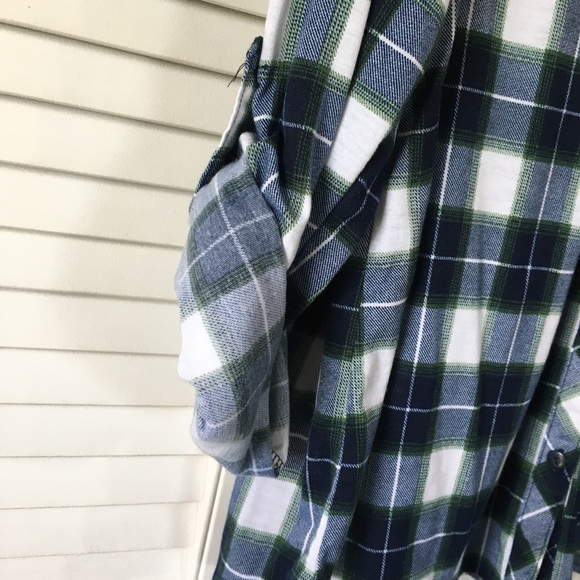 Plaid brushed cotton button down - Picture 3 of 5